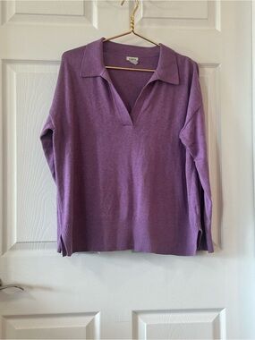 L. L. Bean Cotton/ Cashmere V-Neck Women's Sweater
